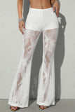 Lace Flare Casual Pants