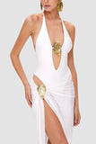 Halter Swimsuit and Sarong Set