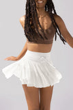 Layered Fringe Mini Skirt