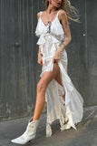 Ruffle Layered Casual Maxi Dress