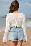 Lace Tie-Front Beach Cover-Up