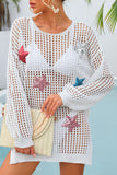 Star Embellished Mesh Cover-Up