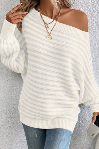 Off-Shoulder Knit Sweater
