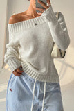 Off-Shoulder Knit Sweater
