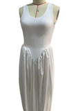 Sleeveless Gathered Waist Dress