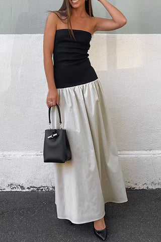 Strapless Maxi Casual Dress
