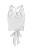 Halter Neck Embellished Tank Top