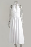 Halter Midi Casual Dress