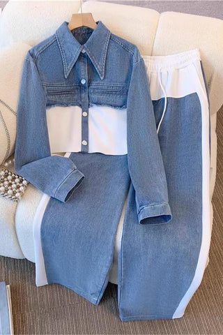 Stylish Denim and Pants Set