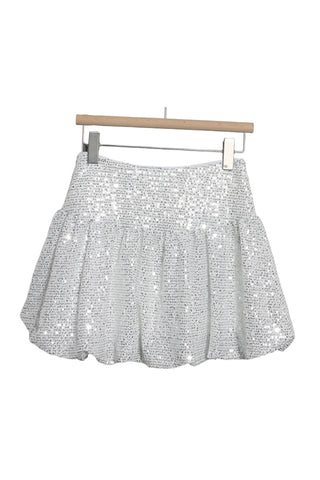 Sequin-Embellished Mini Skirt