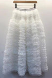 Ruffled Midi Casual Skirt