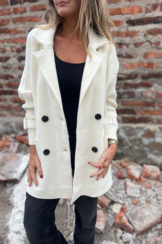 Chic Button-Front Collar Jacket
