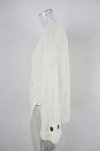 Button-Front Knit Cardigan