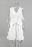 Sleeveless Button-Front Short Set