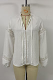 Lace-Trimmed Blouse