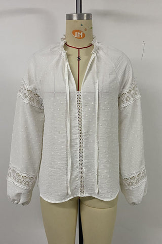 Lace-Trimmed Blouse