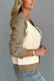 Color Block Button Down Cardigan