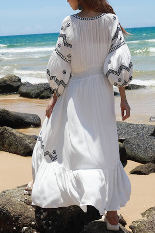 Bohemian Printed Maxi Dress