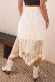 Lace Tiered High Waist Skirt