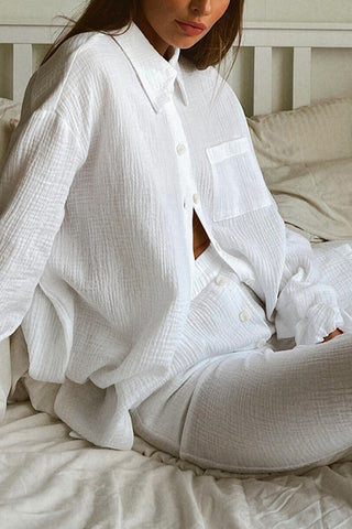 Modern Button-Front Pants Set