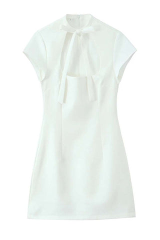 Bow-Tie Cutout Evening Dress
