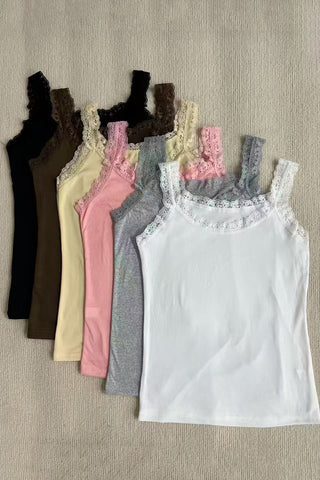 Lace Trim Tank Top
