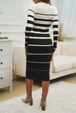 Striped Knit Bodycon Dress
