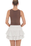 Tiered Ruffle Mini Skirt