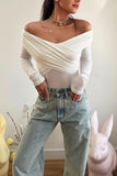 Off-Shoulder Wrap Bodysuit