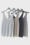V-Neck Sleeveless Shimmer Top