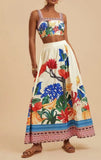 Tropical Crop Top & Maxi Skirt Set