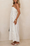 Polka Dot Strappy Maxi Dress