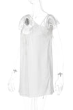 Lace-Trimmed Casual Dress
