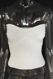 Strapless Ribbed Tank Top