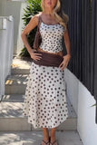 Polka-Dot Sleeveless Skirt Set