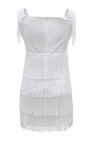 Fringe Off-Shoulder Night Out Dress