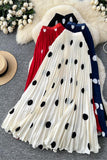 Polka Dot Pleated Skirt