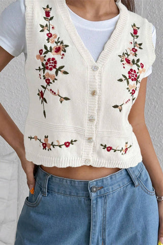 Floral Sweater Vest