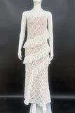 Lace Overlay Maxi Dress