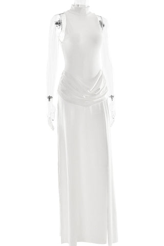 Elegant High-Neck Evening Gown