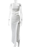 Cutout Bodycon Sundress with Side Slit