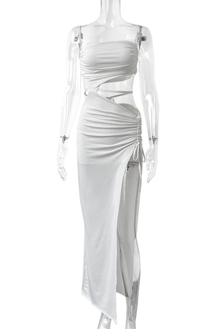 Cutout Bodycon Sundress with Side Slit