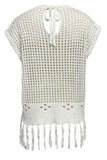 Fringe Hem Knit Blouse