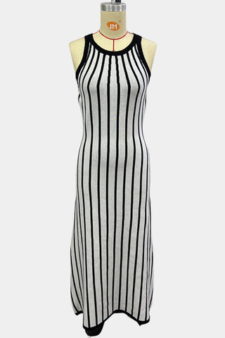 Knit Striped Maxi Dress