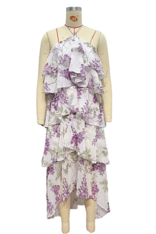 Layered Halter Maxi Dress
