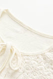 Floral Lace Detail Blouse with Tie Neck