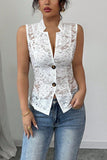 Lace Button-Front Camisole