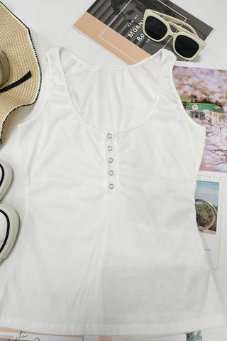 Button-Front Tank Top