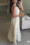 Tiered Cutout Midi Dress