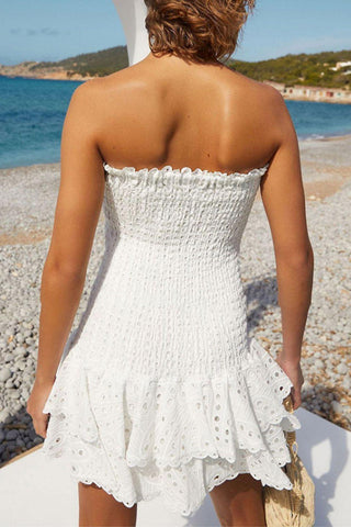 Strapless Layered Casual Dress